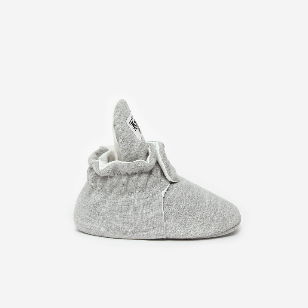 Zapatos Bebé Algodón Gris Jaspe Gripper