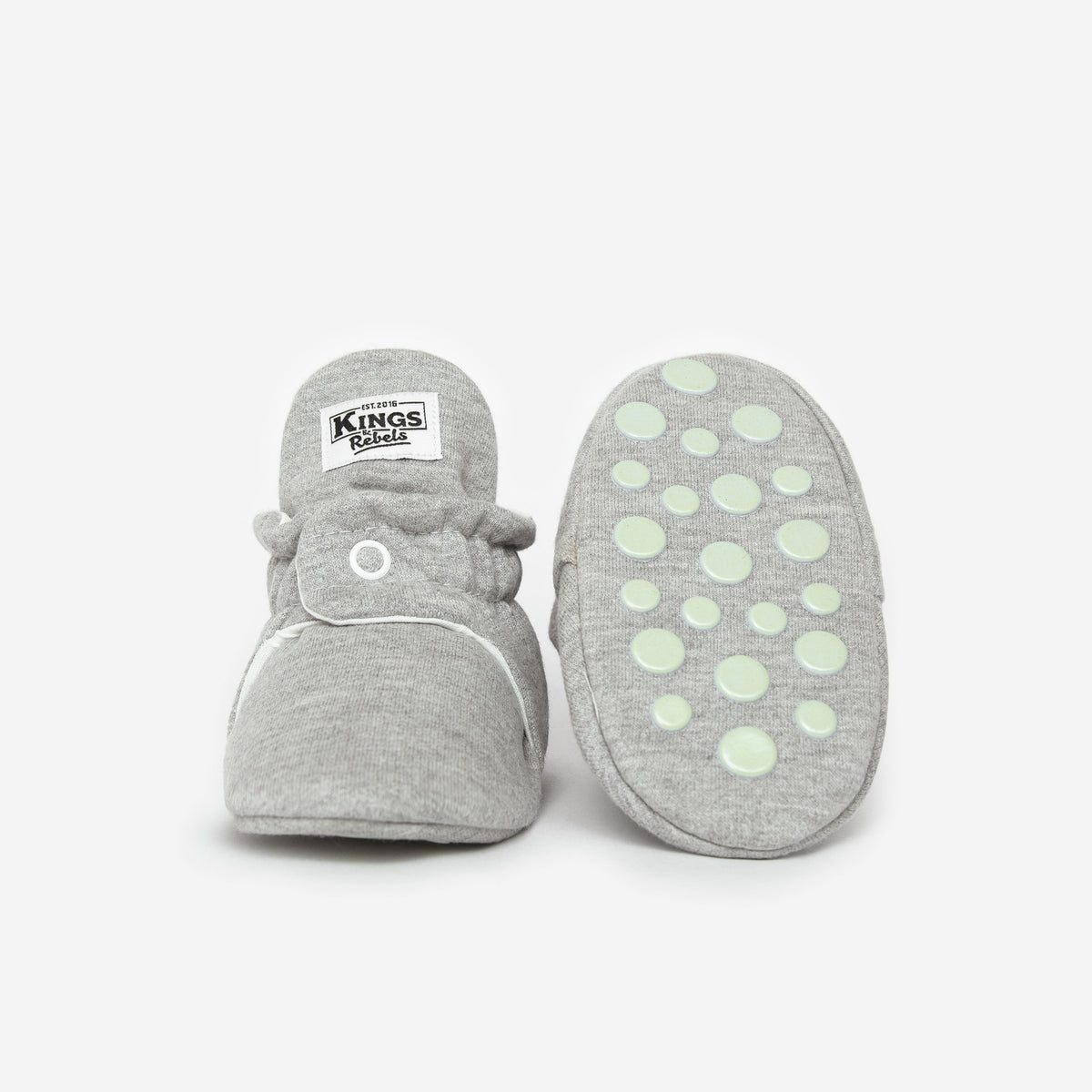 Zapatos Bebé Algodón Gris Jaspe Gripper