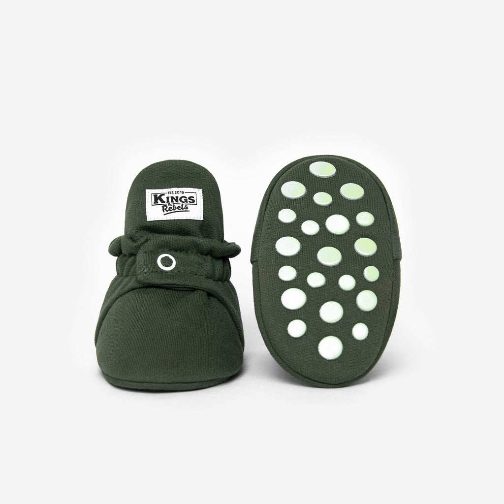 Zapatos Bebé Algodón Verde Gripper
