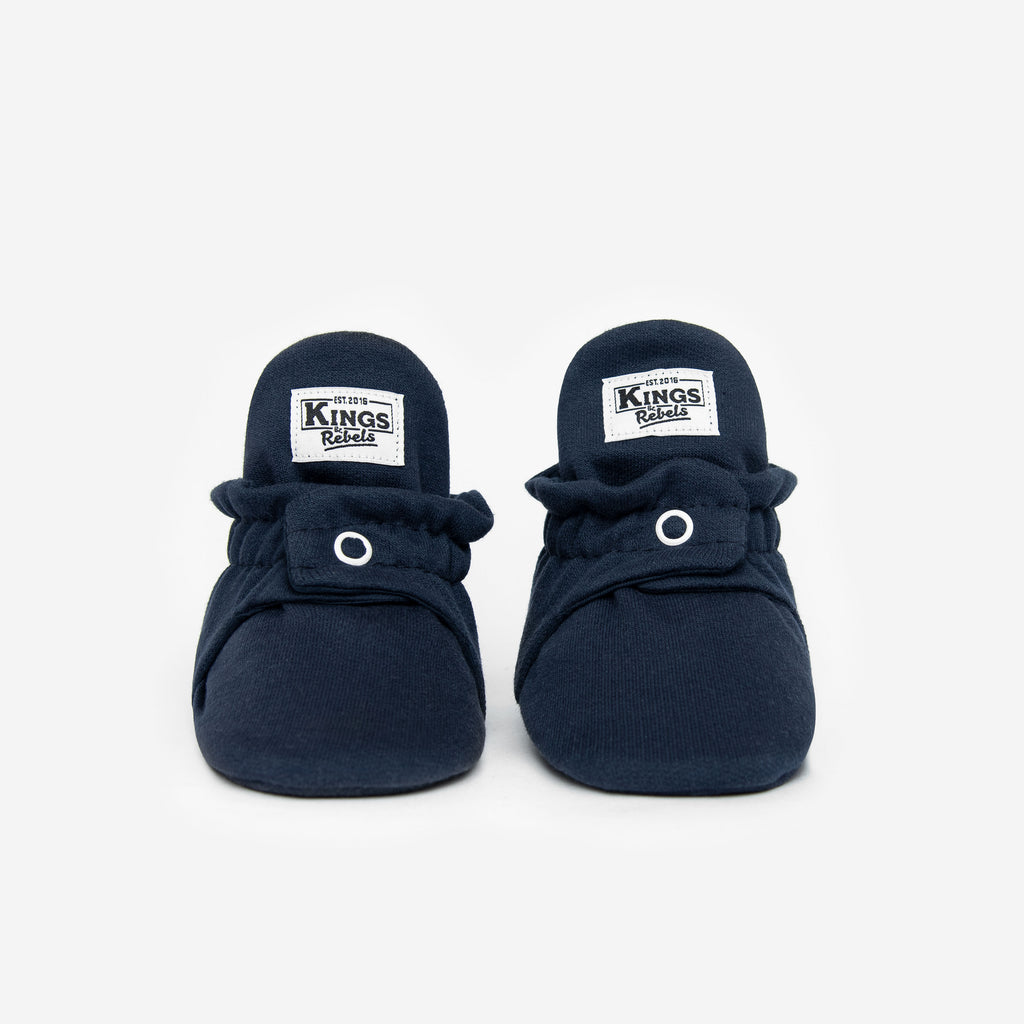 Zapatos Bebé Algodón Azul Gripper