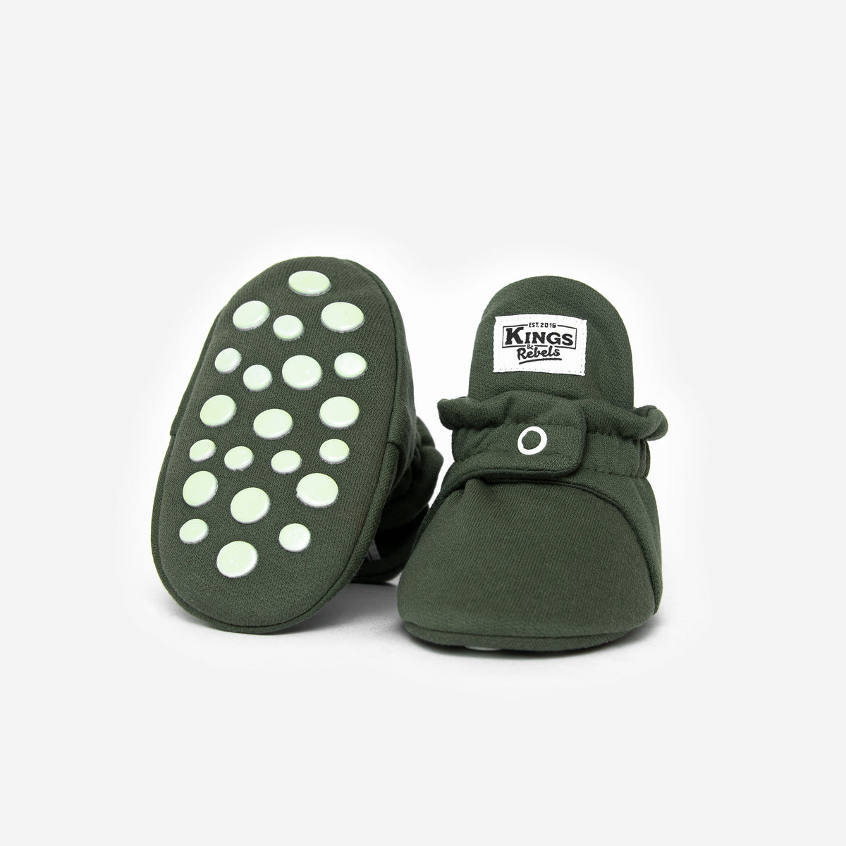 Zapatos Bebé Algodón Verde Gripper