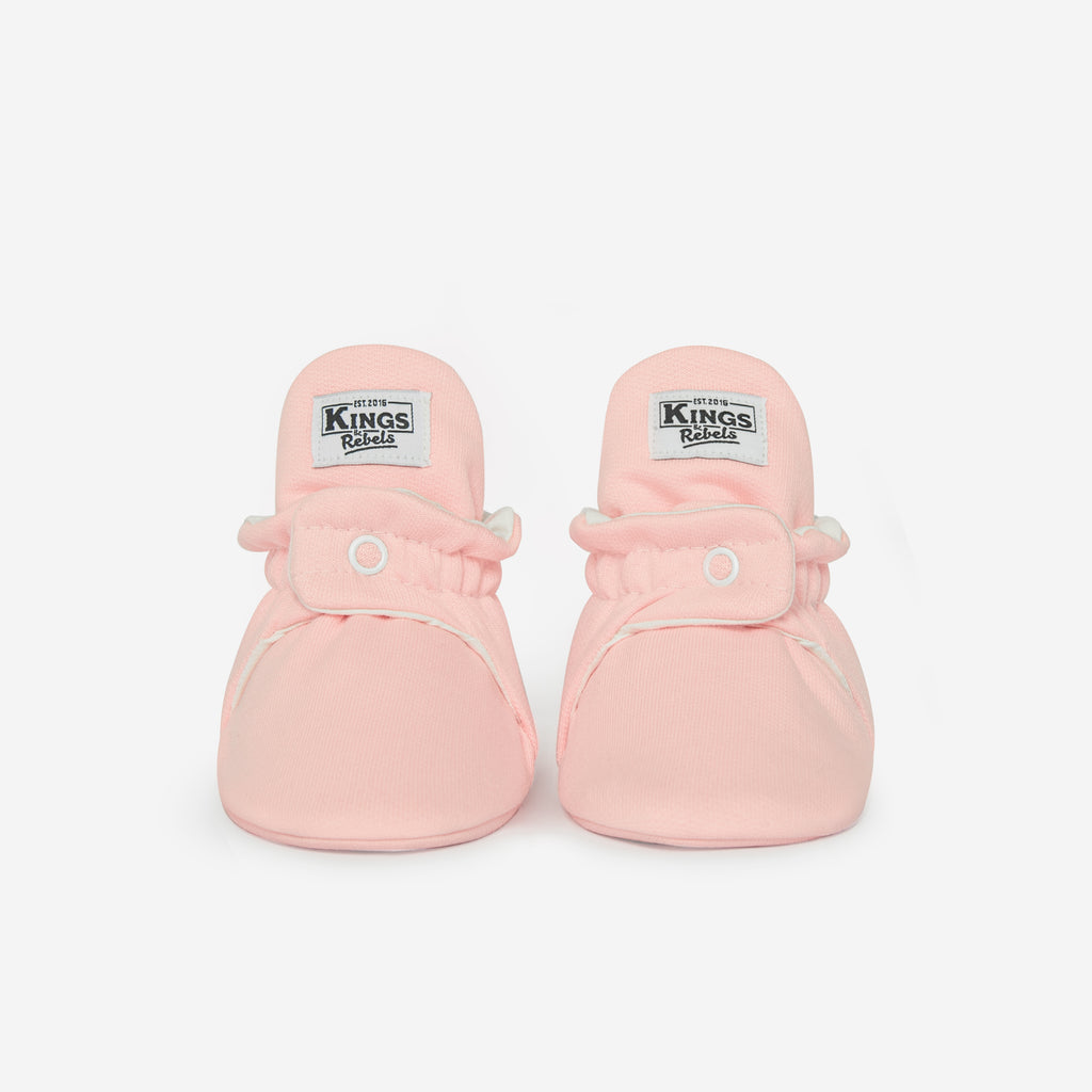 Zapatos Bebé Algodón Rosado Gripper