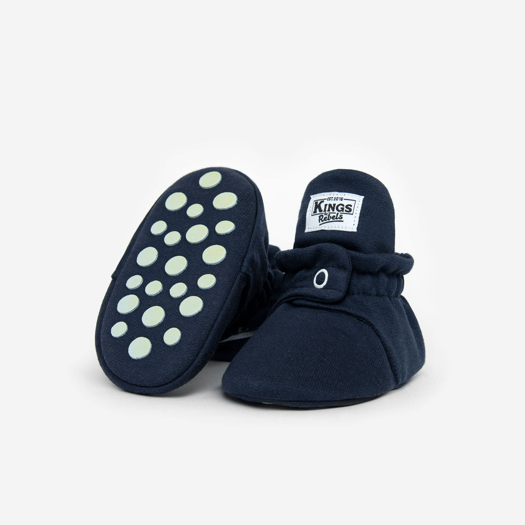 Zapatos Bebé Algodón Azul Gripper