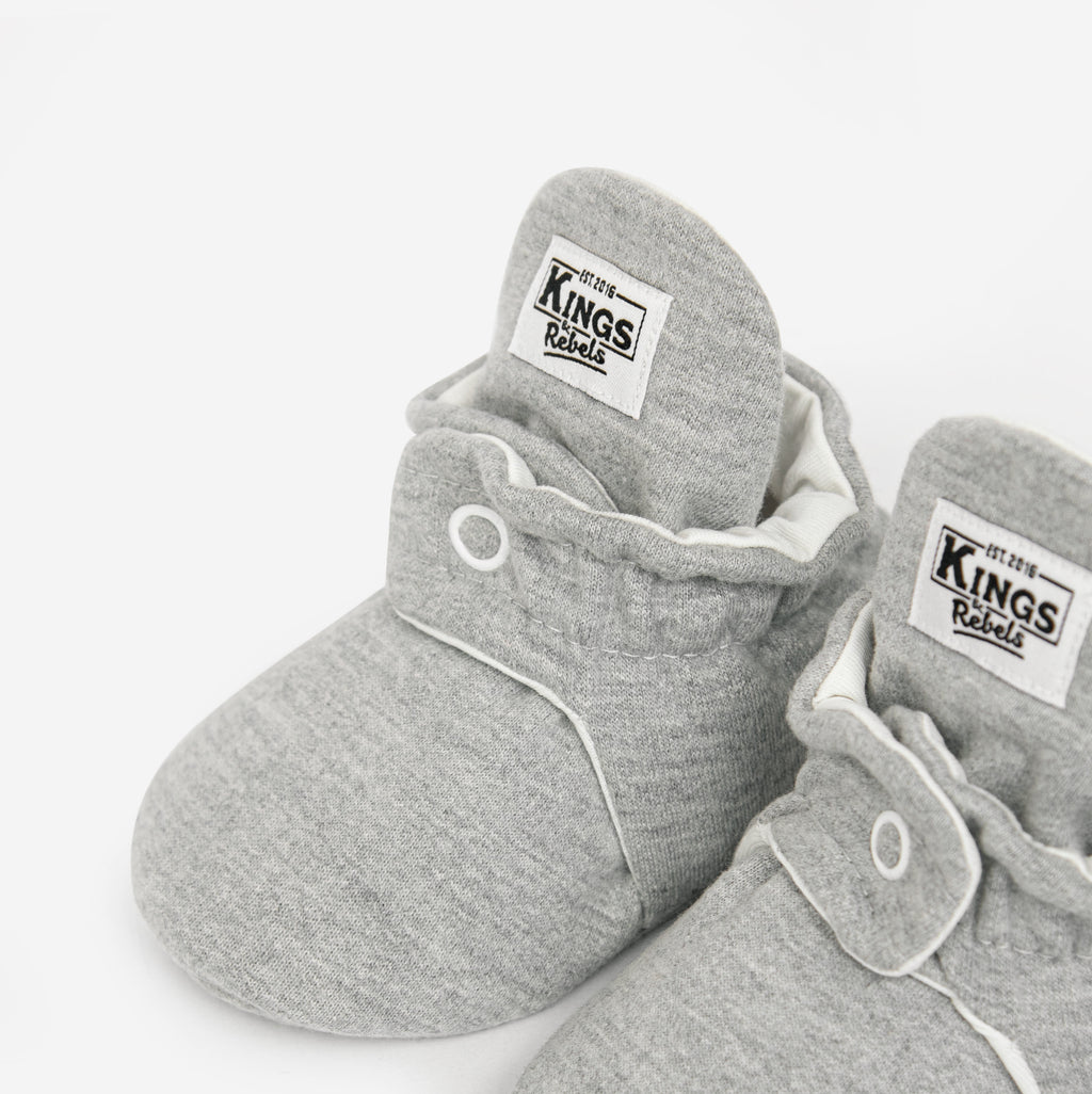 Zapatos Bebé Algodón Gris Jaspe Classic