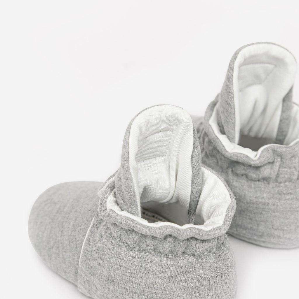 Zapatos Bebé Algodón Gris Jaspe Gripper
