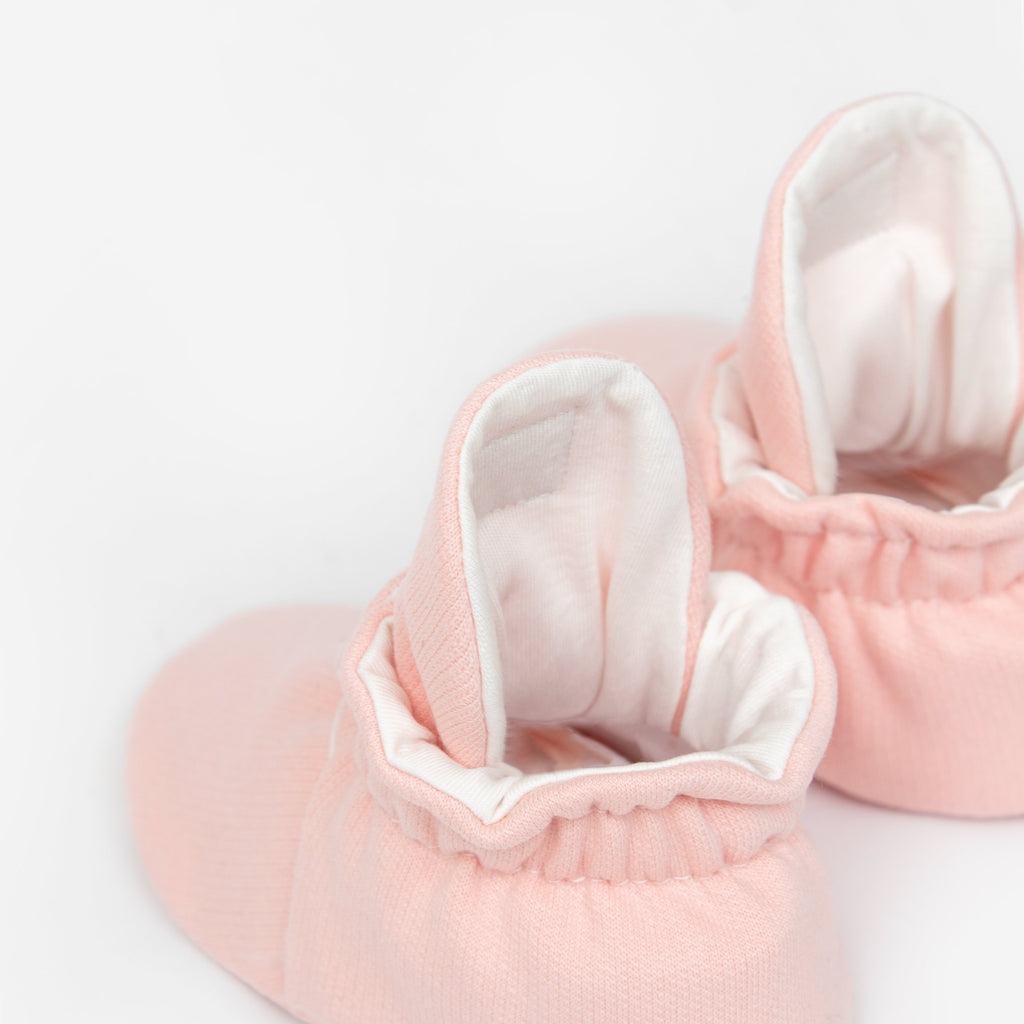 Zapatos Bebé Algodón Rosado Gripper