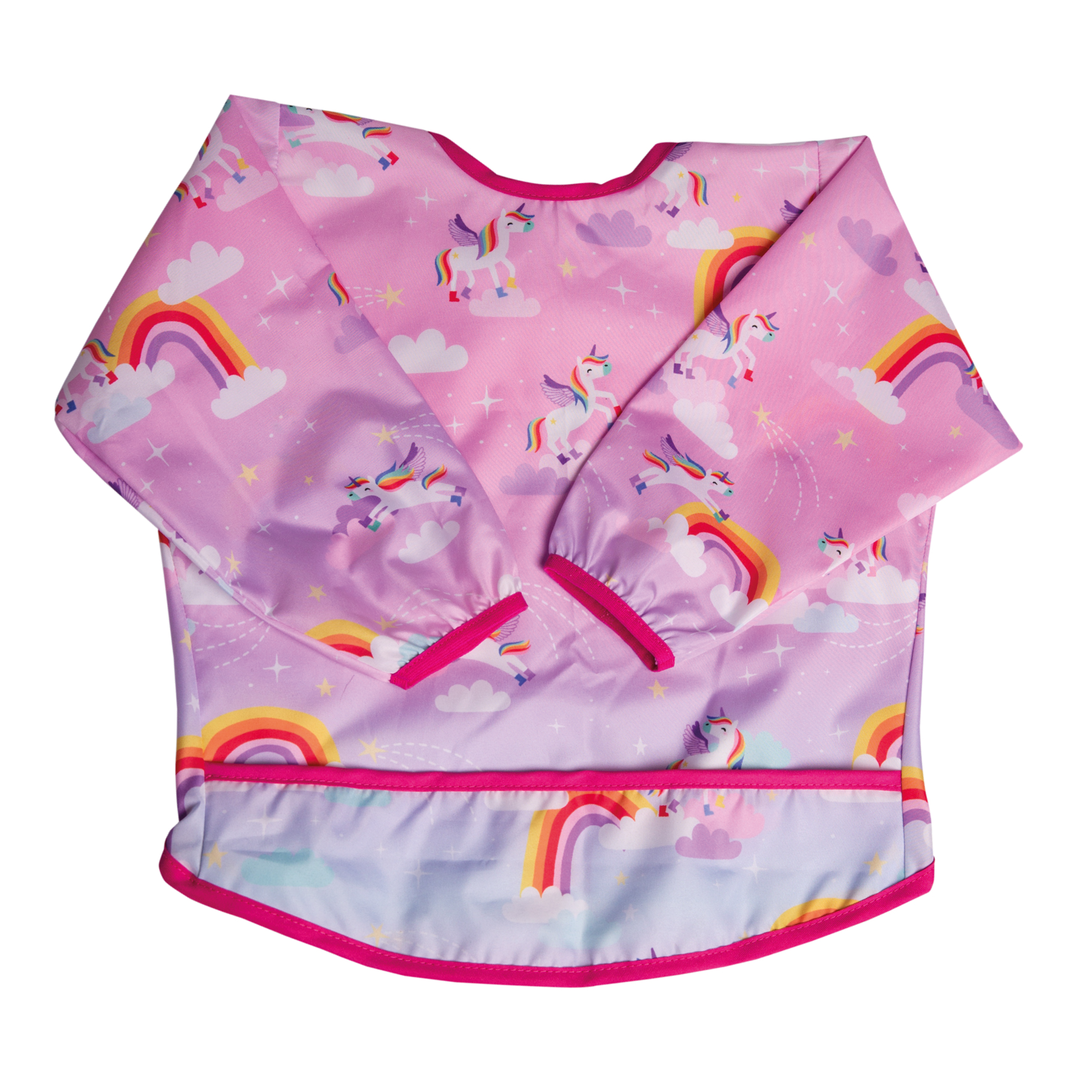Combo Babero Con Mangas + Babero sencillo Unicornios