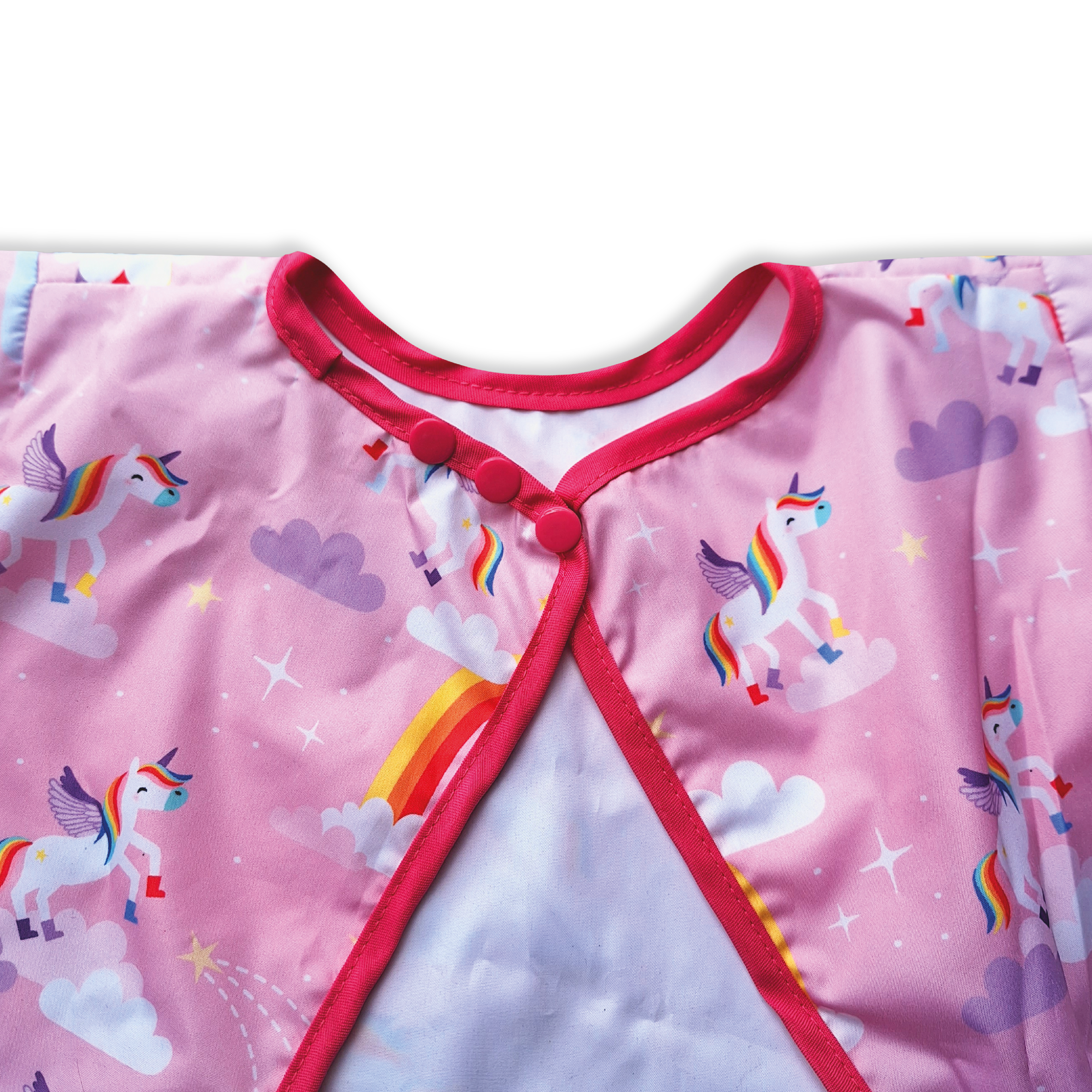 Combo Babero Con Mangas + Babero sencillo Unicornios