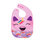 Combo Cobija unicornios + babero unicornio
