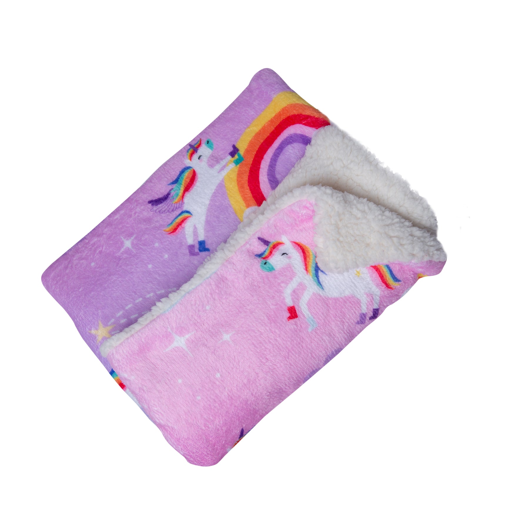 Combo cobija unicornios + cojín unicornios