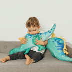 Combo cobija dinosaurios + cojín dinosaurio