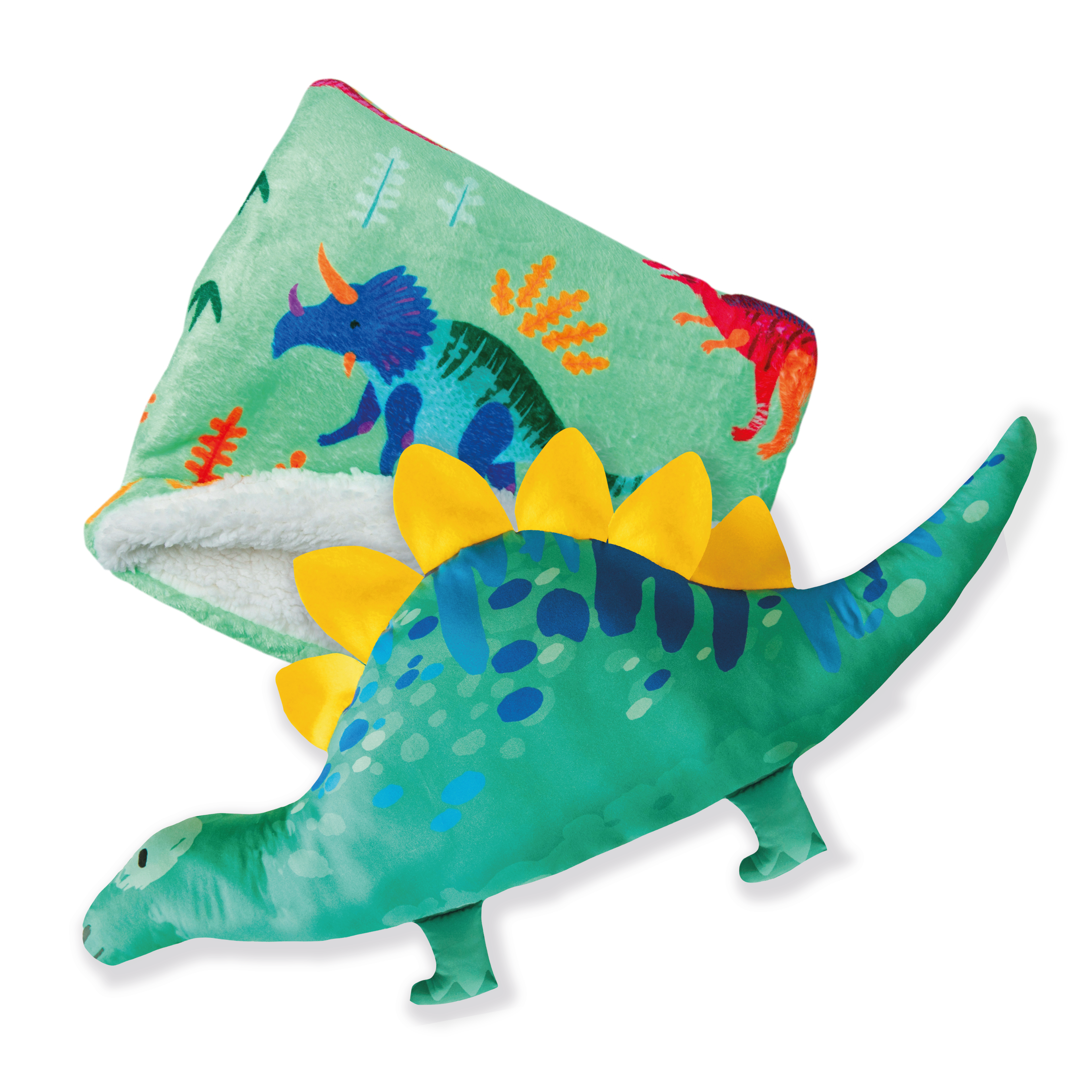 Combo cobija dinosaurios + cojín dinosaurio