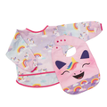 Combo Babero Con Mangas + Babero sencillo Unicornios