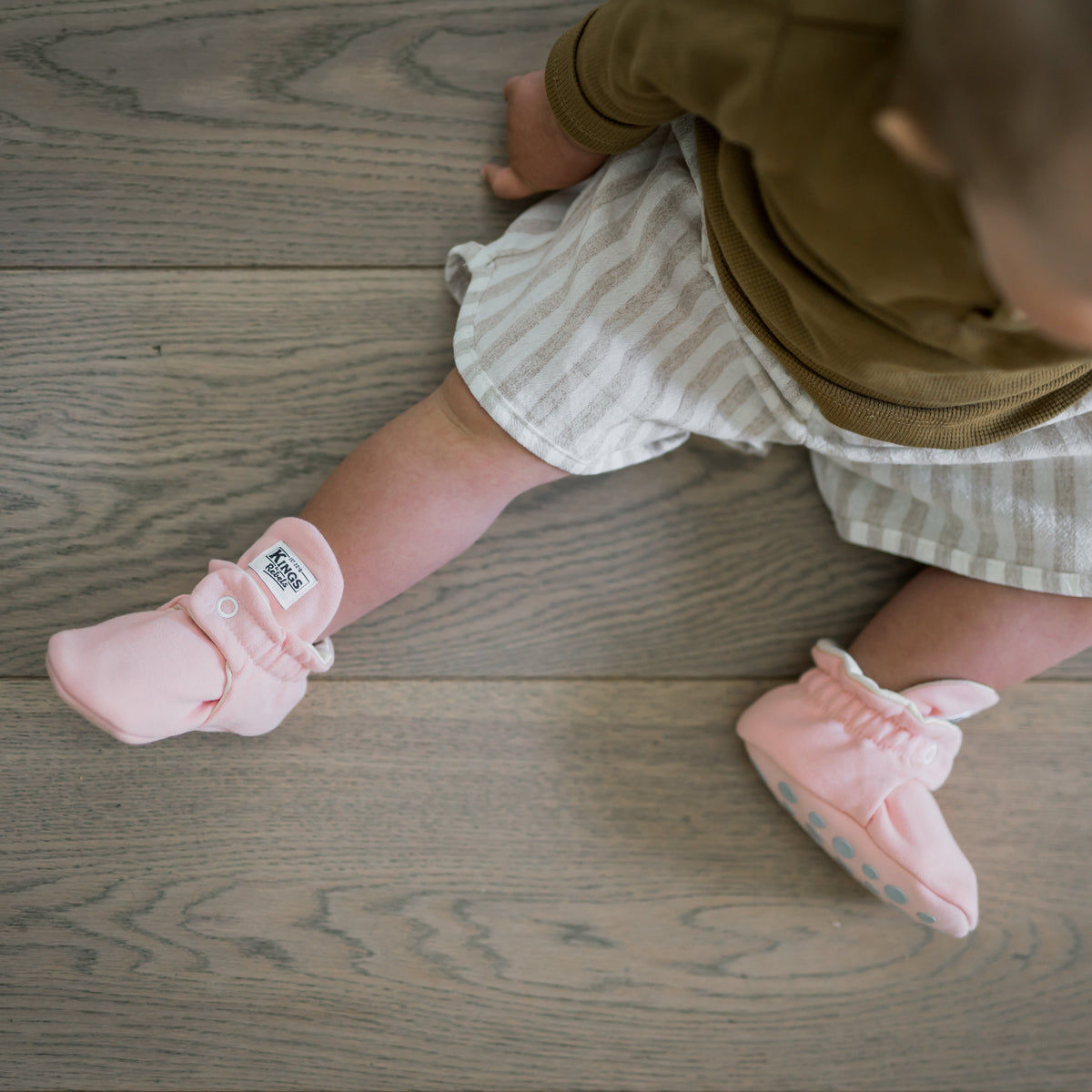 Zapatos Bebé Algodón Rosado Gripper