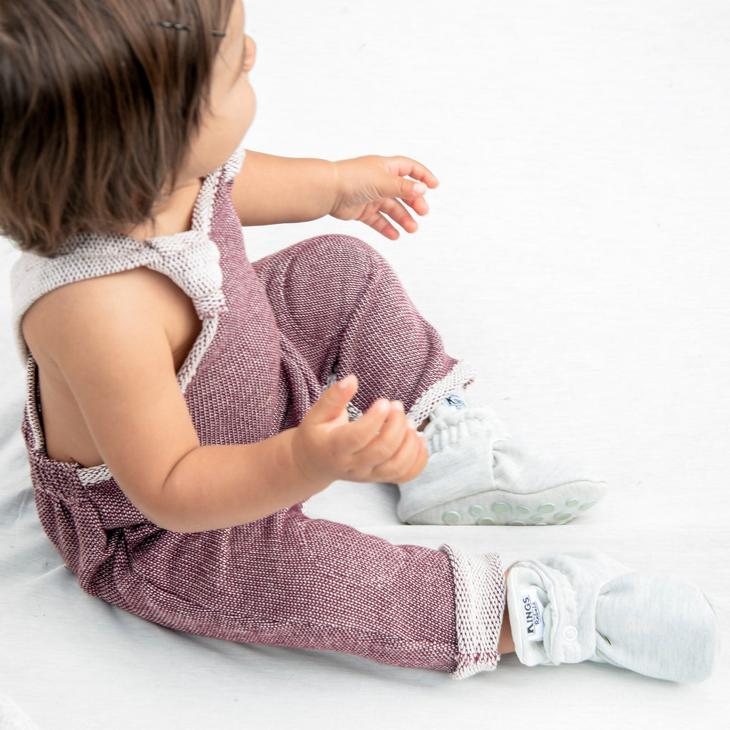 Zapatos Bebé Algodón Gris Jaspe Gripper
