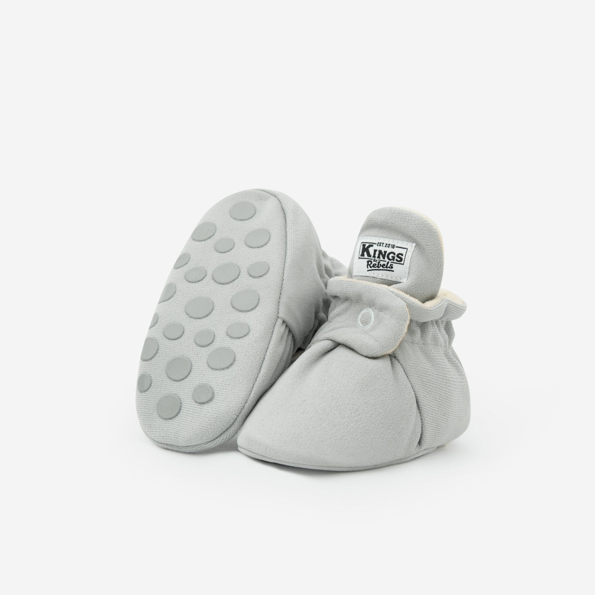 Zapatos Bebé Gamuza Gris Claro Gripper