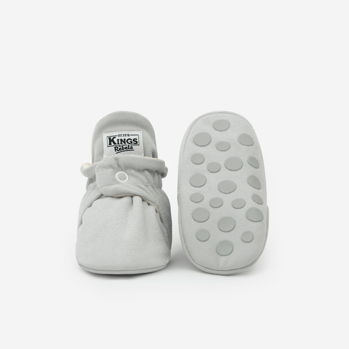 Zapatos Bebé Gamuza Gris Claro Gripper