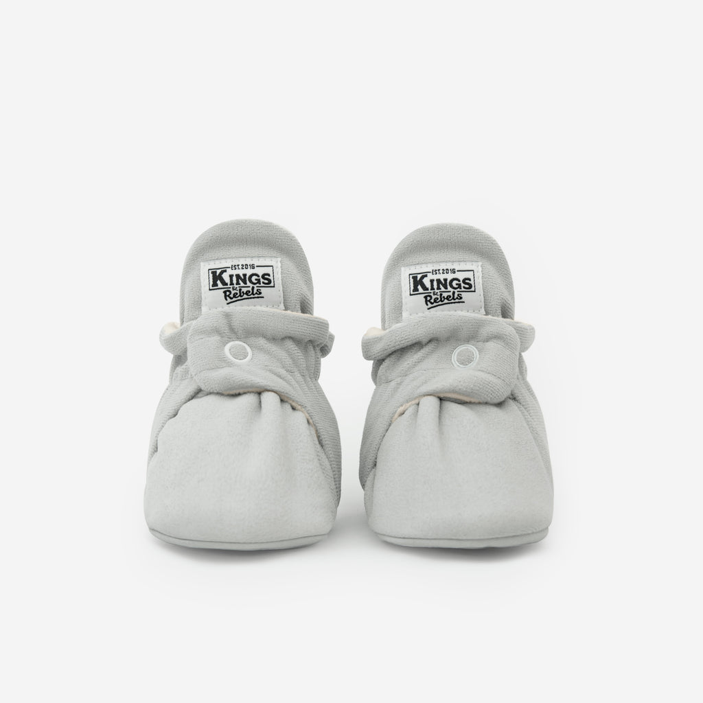 Zapatos Bebé Gamuza Gris Claro Gripper