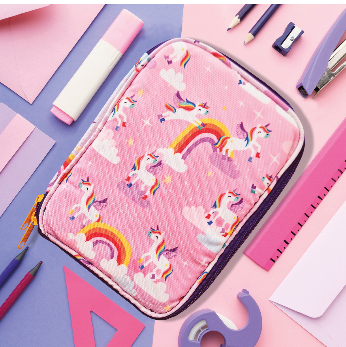 Cartuchera Rectangular Unicornios