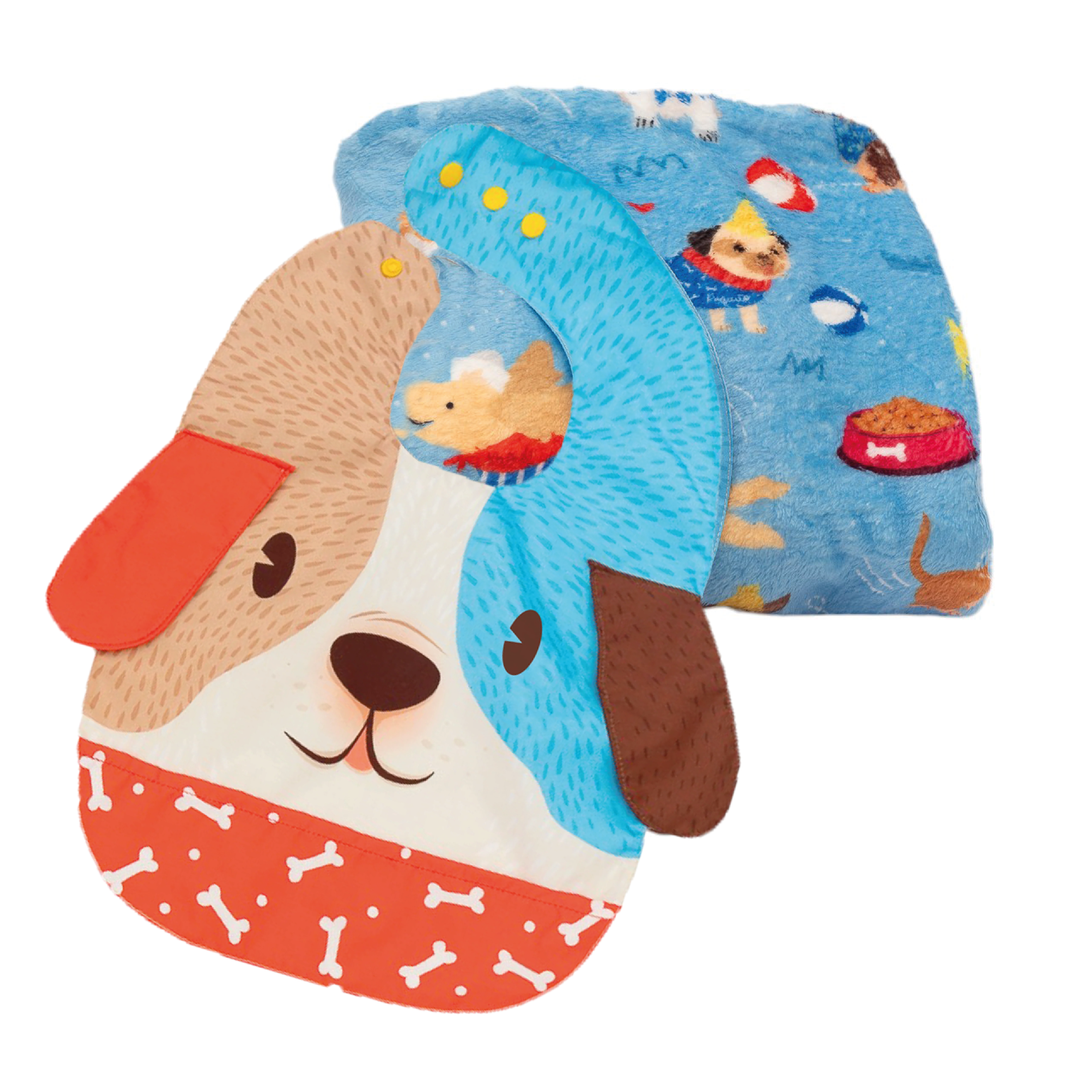 Combo Cobija bebé Perritos + babero Perritos