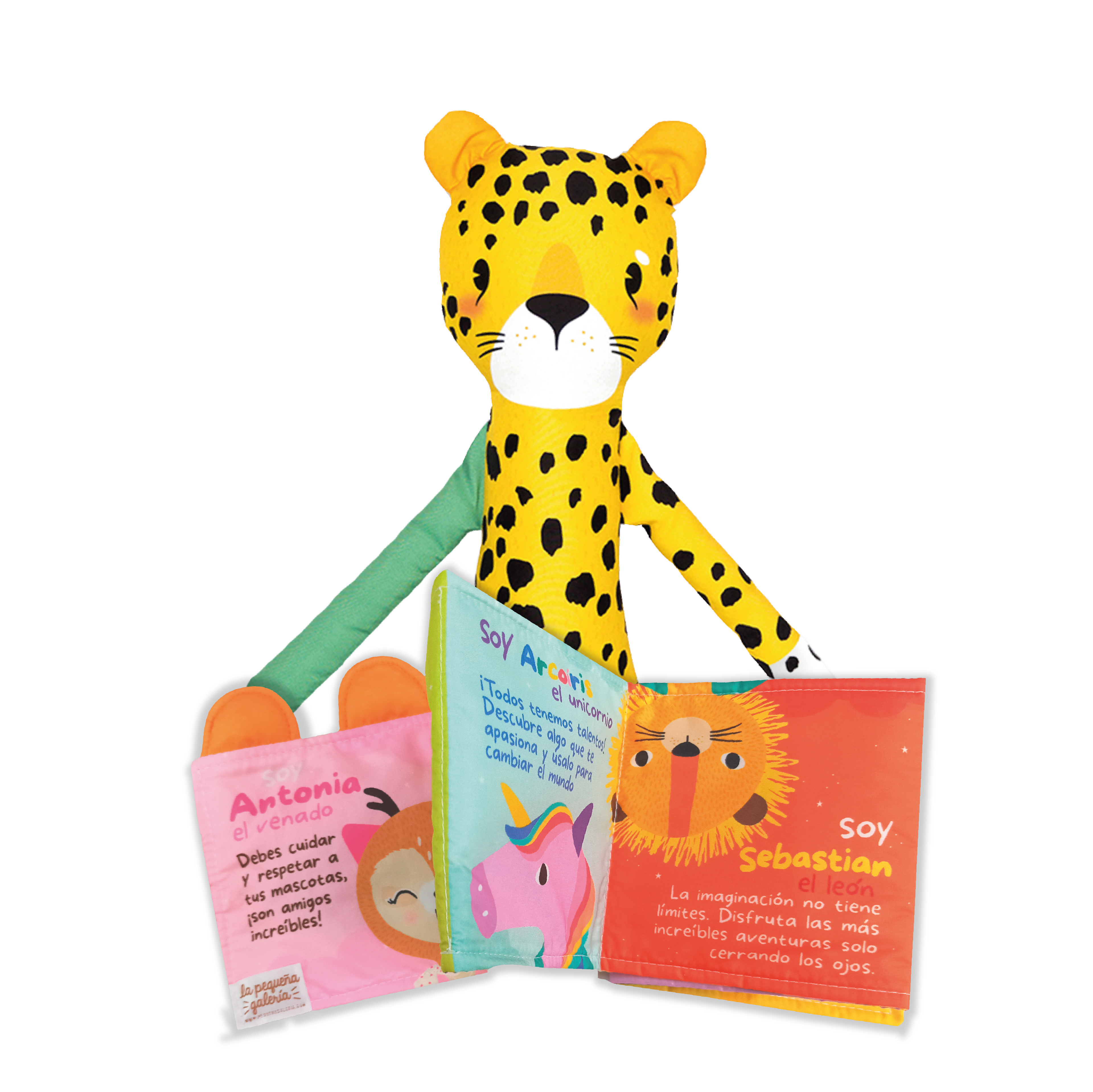 Combo libro de tela + peluche Felix Felino