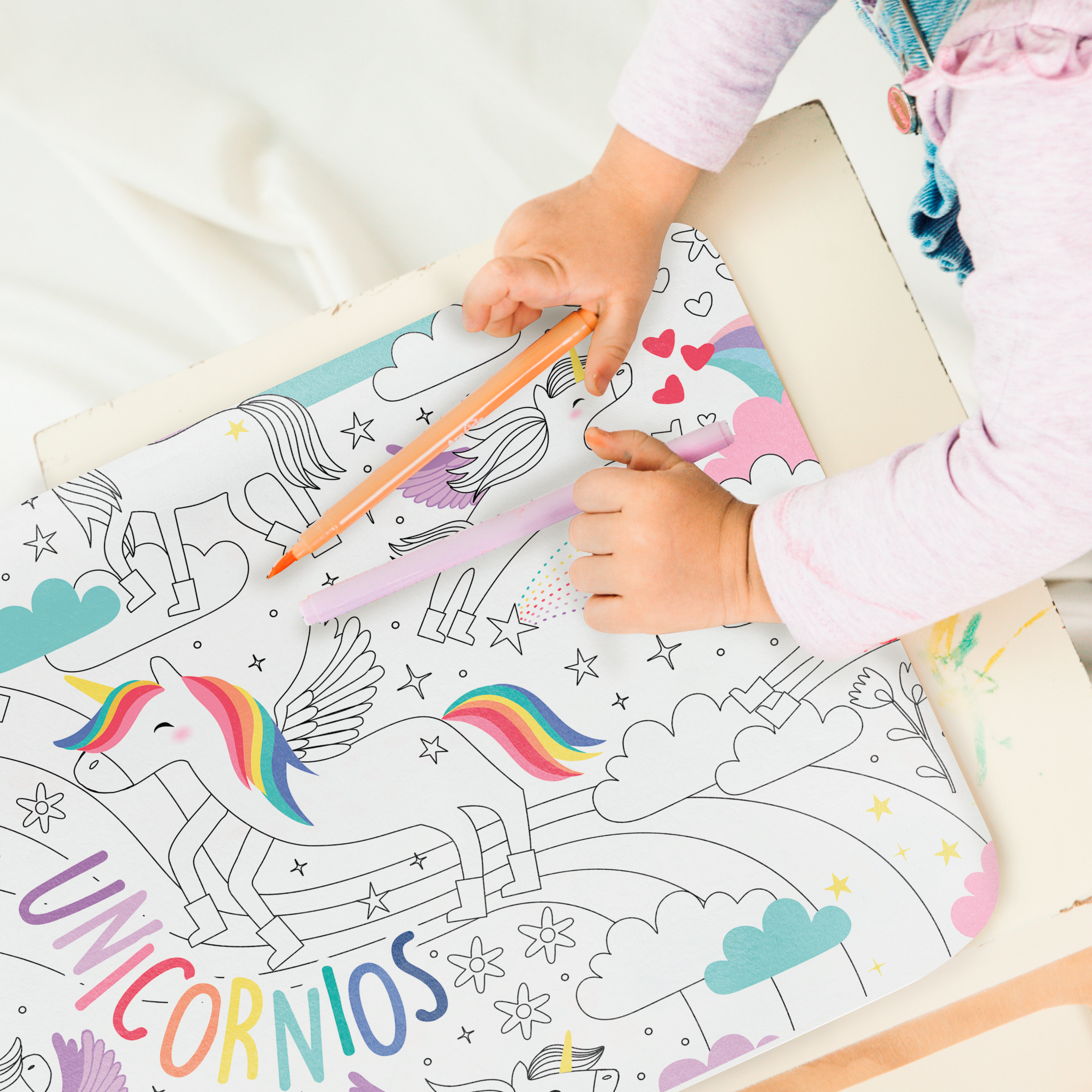 Kit Individual Para Colorear Unicornio + Marcadores