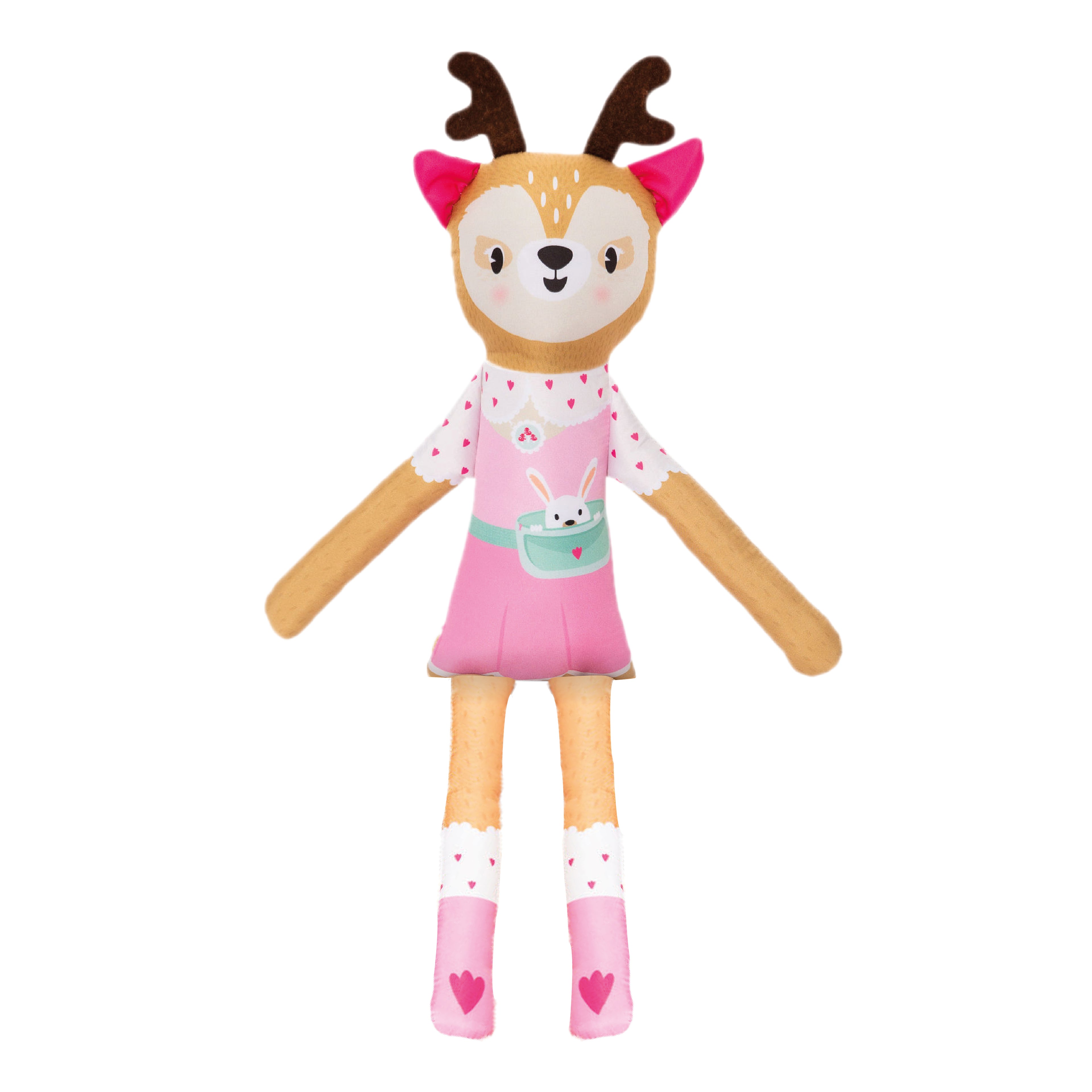 Combo libro de tela + peluche Venado Antonia